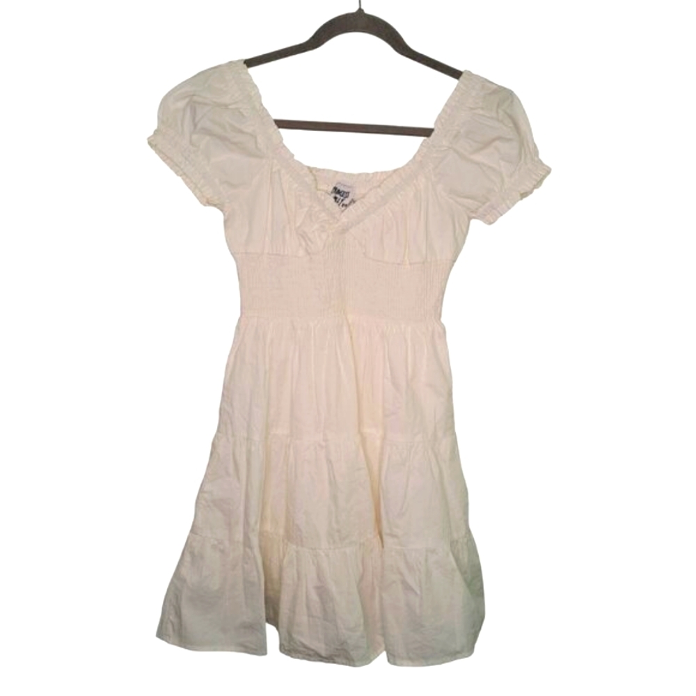 Princess Polly White Smock Waist Dress Size 2